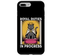 Funny Cat Royal Doveri In Progress Lettiera per gatti Custodia per iPhone 7 Plus/8 Plus