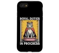 Funny Cat Royal Doveri In Progress Lettiera per gatti Custodia per iPhone SE (2020) / 7/8