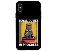 Funny Cat Royal Doveri In Progress Lettiera per gatti Custodia per iPhone X/XS