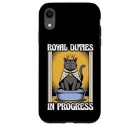 Funny Cat Royal Doveri In Progress Lettiera per gatti Custodia per iPhone XR