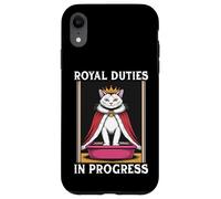 Funny Cat Royal Doveri In Progress Lettiera per gatti Custodia per iPhone XR