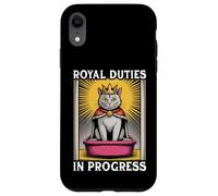 Funny Cat Royal Doveri In Progress Lettiera per gatti Custodia per iPhone XR