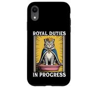 Funny Cat Royal Doveri In Progress Lettiera per gatti Custodia per iPhone XR