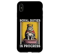 Funny Cat Royal Doveri In Progress Lettiera per gatti Custodia per iPhone XS Max