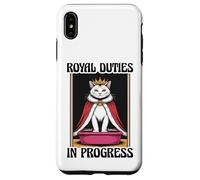 Funny Cat Royal Doveri In Progress Lettiera per gatti Custodia per iPhone XS Max