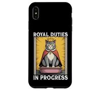 Funny Cat Royal Doveri In Progress Lettiera per gatti Custodia per iPhone XS Max