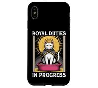 Funny Cat Royal Doveri In Progress Lettiera per gatti Custodia per iPhone XS Max