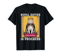Funny Cat Royal Doveri in Progress Lettiera per Gatti Maglietta