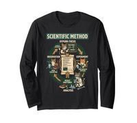 Funny Cat Scientific Method Physics Teacher Science Maglia a Manica