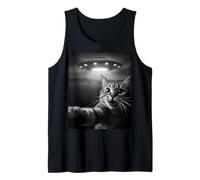 Funny Cat Selfie with Alien UFO Encounter Fun for Boys Girls Canotta