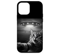 Funny Cat Selfie with Alien UFO Encounter Fun For Boys Girls Custodia per iPhone 12 mini