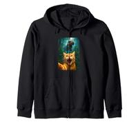 Funny Cat Selfie with T-Rex Dinosaur Orange Cat Meme Felpa con Cappuccio