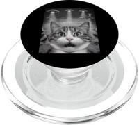 Funny Cat Selfie with UFOs - Alien Adventure Tee PopSockets PopGrip per MagSafe