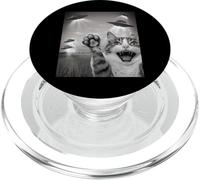Funny Cat Selfie with UFOs - Alien Adventure Tee PopSockets PopGrip per MagSafe