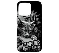 Funny Cat Vampurr Bites Again Halloween Vintage Graphic Custodia per iPhone 15 Pro Max