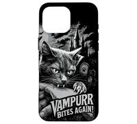 Funny Cat Vampurr Bites Again Halloween Vintage Graphic Custodia per iPhone 16 Pro Max