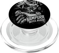 Funny Cat Vampurr Bites Again Halloween Vintage Graphic PopSockets PopGrip per MagSafe
