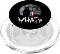 Funny Cat What? Murderous Black Cat With Knife Halloween PopSockets PopGrip per MagSafe