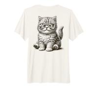 Funny Cat with Meow Sunglasses Cute Graphic Maglietta Premium