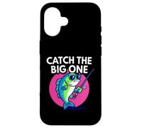 Funny Catch The Big One Fishing Fish Custodia per iPhone 16