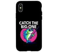 Funny Catch The Big One Fishing Fish Custodia per iPhone X/XS