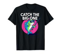 Funny Catch The Big One Fishing Fish Maglietta