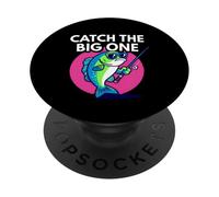 Funny Catch The Big One Fishing Fish PopSockets PopGrip Adesivo