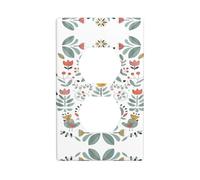 Funny Cats Birds and Flowers - Coperture per prese elettriche, misura standard, 11,4 x 7 cm, in policarbonato termoplastico infrangibile
