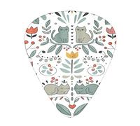 Funny Cats Birds And Flowers Plettri per chitarra - Accessori per chitarra - Plettri per chitarra acustica, chitarra elettrica, basso per uomo donna Chitarrista professionista, musicisti e principian