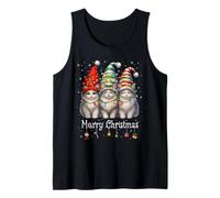 Funny Cats Christmas GNOME Family Matching Holiday Outfit Canotta