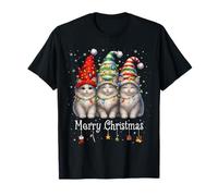 Funny Cats Christmas GNOME Family Matching Holiday Outfit Maglietta