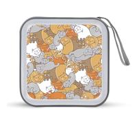Funny Cats Funny CD Case Holder Organizer 40 Capacità DVD Collection Storage Bag Wallet Book per Auto Casa Viaggio