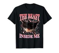 Funny Cats Humor The Beast Inside Me Meme Cute Silly Cat Maglietta