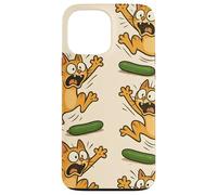 Funny Cats Jumping from Cucumbers Cartoon Pet Humor Custodia per iPhone 13 Pro Max