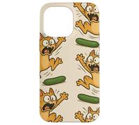 Funny Cats Jumping from Cucumbers Cartoon Pet Humor Custodia per iPhone 14 Pro Max