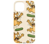 Funny Cats Jumping from Cucumbers Cartoon Pet Humor Custodia per iPhone 15