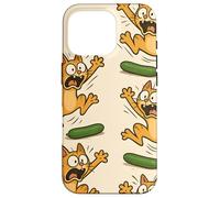 Funny Cats Jumping from Cucumbers Cartoon Pet Humor Custodia per iPhone 16 Pro