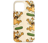 Funny Cats Jumping from Cucumbers Cartoon Pet Humor Custodia per iPhone 16 Pro Max