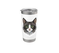 Funny Cats Norwegian Cat Razza Bicchiere termico in acciaio inox doppia parete
