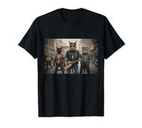 Funny Cats Rock Band, Cool Musicista Cat Lover, Rock And Roll Maglietta