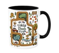 Funny Ceramic Coffee Mug 330ml Vehicle Map Design Gift For Mom Dad Office