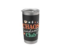 Funny Chaos Coordinator, grazioso design per amanti del caffè e della vita frenetica Bicchiere termico in acciaio inox doppia parete