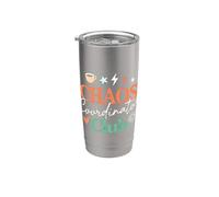 Funny Chaos Coordinator, grazioso design per amanti del caffè e della vita frenetica Bicchiere termico in acciaio inox doppia parete