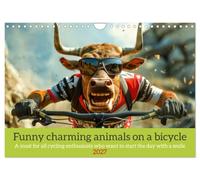 Funny charming animals on a bicycle (Wall Calendar 2027 DIN A4 landscape), CALVENDO 12 Month Wall Calendar: A must for all cycling enthusiasts who want to start the day with a smile