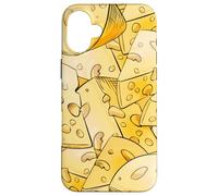 Funny Cheese Pattern for Food Lovers and Cheese Addicts Custodia per iPhone 16 Plus