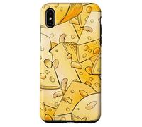 Funny Cheese Pattern for Food Lovers and Cheese Addicts Custodia per iPhone XS Max