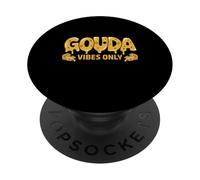 Funny Cheese Pun GOUDA VIBES SOLO Party Humor PopSockets PopGrip Adesivo
