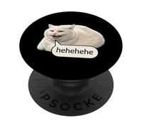 Funny Cheesy Cat Smile Meme Silly Weird Chubby Cat Face PopSockets PopGrip Adesivo