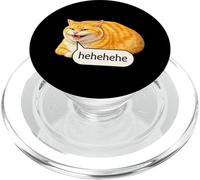 Funny Cheesy Cat Smile Meme Silly Weird Chubby Cat Face PopSockets PopGrip per MagSafe