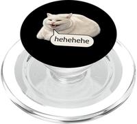 Funny Cheesy Cat Smile Meme Silly Weird Chubby Cat Face PopSockets PopGrip per MagSafe